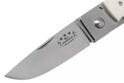 Couteau pliant Fallkniven RL1EY manche Elforyn imitation ivoire 9,5cm + étui en daim