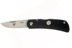 Couteau pliant Fallkniven TK4 Tre Kronor manche grilon noir 9,5cm + étui Cordura