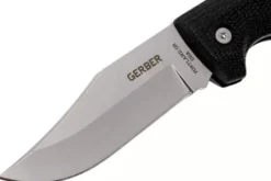 Couteau pliant Gerber Gator GE003660 manche en nylon/fibres de verre noir 12cm motif alligator + Étui