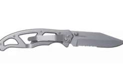 Couteau pliant Gerber Paraframe GE04844 semi-denté manche squelette en acier gris