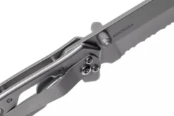 Couteau pliant Gerber Paraframe GE04844 semi-denté manche squelette en acier gris