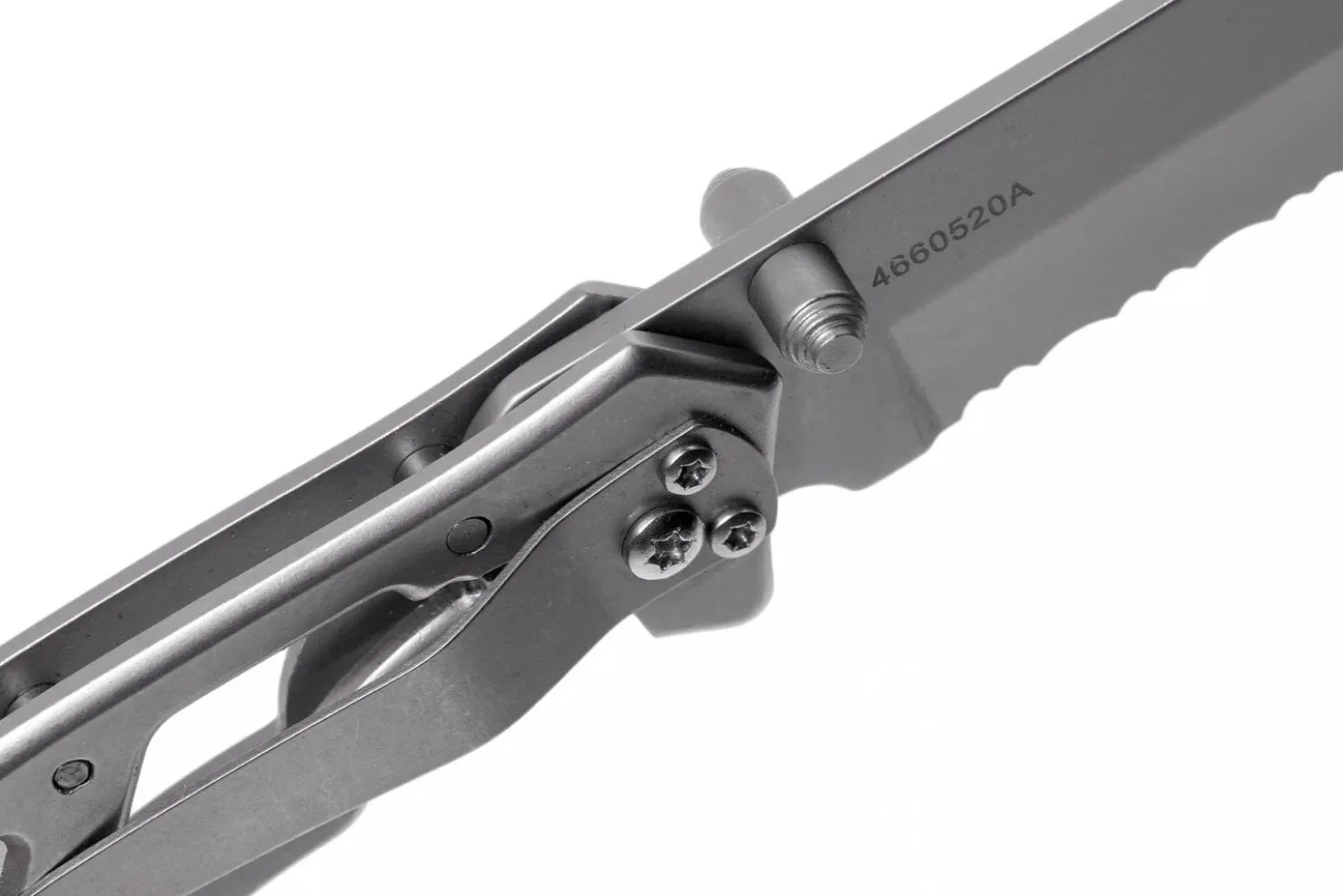 Couteau pliant Gerber Paraframe GE04844 semi-denté manche squelette en acier gris