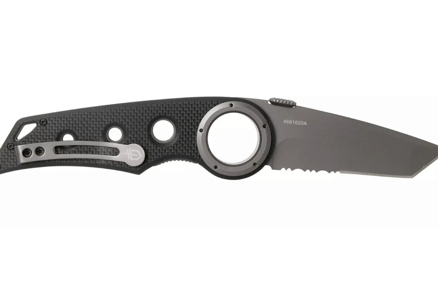 Couteau pliant Gerber Remix Tactical GE003641 lame Tanto manche troué en G10 noir 12cm