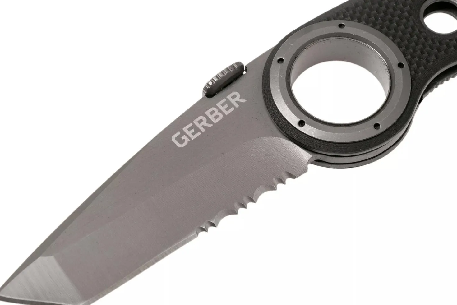 Couteau pliant Gerber Remix Tactical GE003641 lame Tanto manche troué en G10 noir 12cm