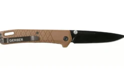 Couteau pliant Gerber Zilch GE001881 blackwashed manche en nylon/fibres de verre coyote 10,3cm