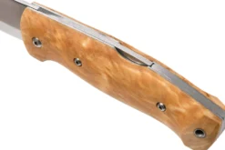 Couteau pliant Helle Bleja H625 manche en bois de bouleau 11,7cm + gaine en cuir