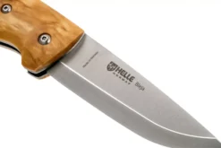 Couteau pliant Helle Bleja H625 manche en bois de bouleau 11,7cm + gaine en cuir