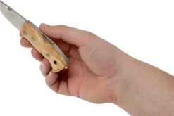 Couteau pliant Helle Kletten H662 manche en bois de bouleau frisé 8cm