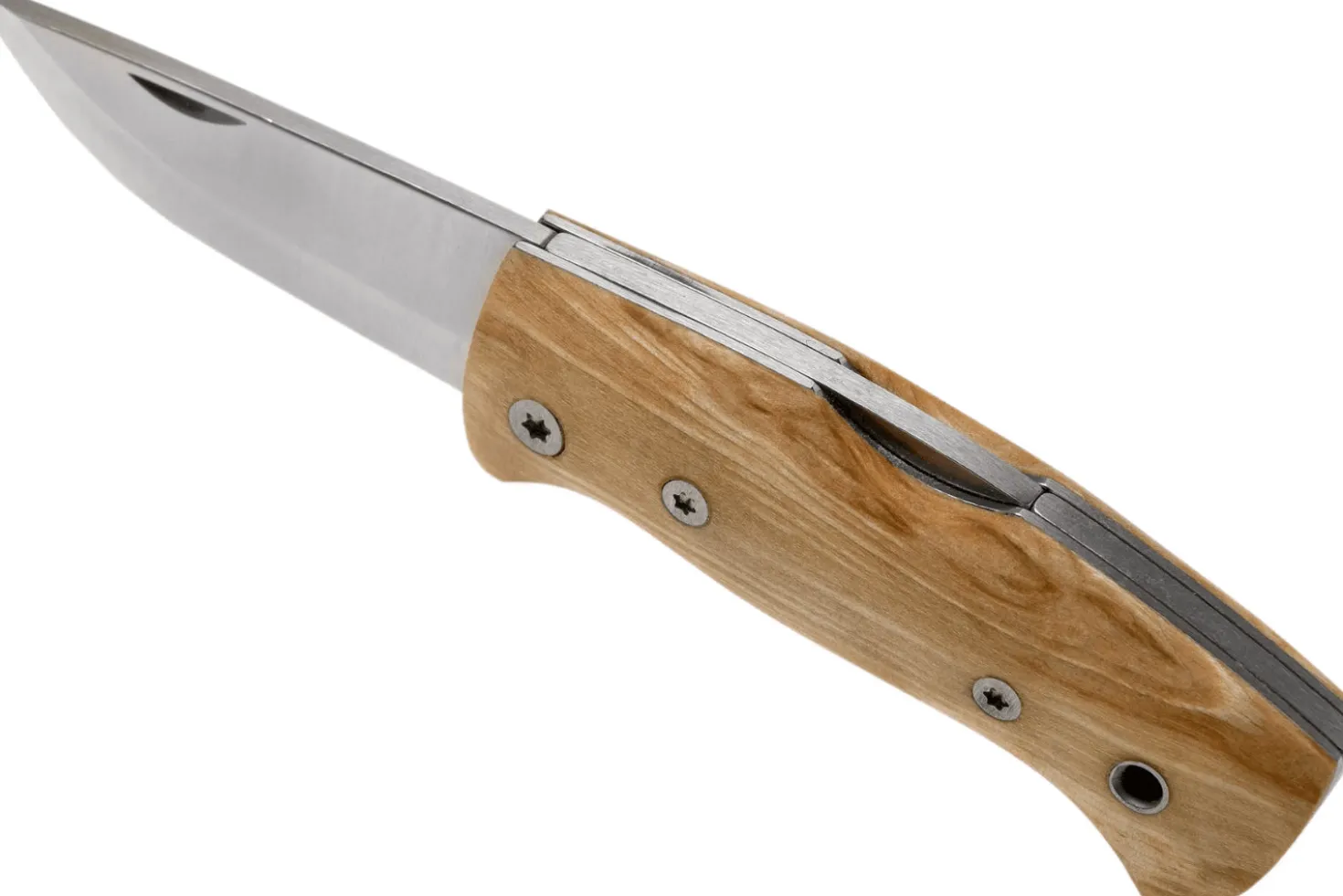 Couteau pliant Helle Kletten H662 manche en bois de bouleau frisé 8cm