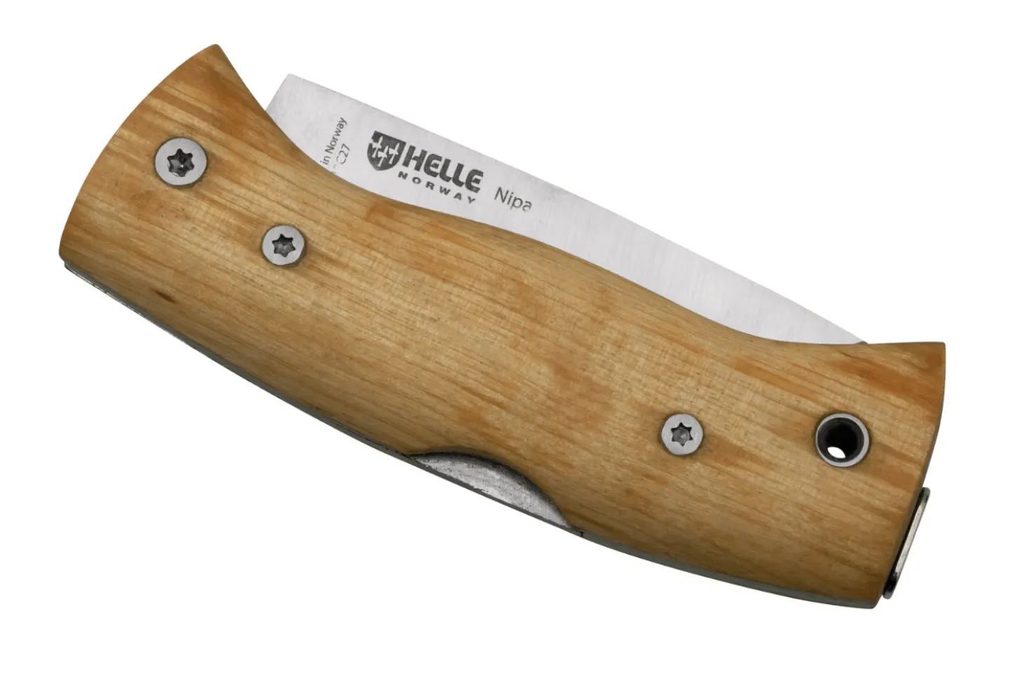 Couteau pliant Helle Nipa H657 manche en bois de bouleau 9,4cm