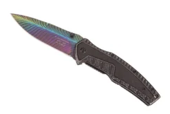 Couteau pliant Herbertz 579512 arc-en-ciel manche acier/G10 12cm