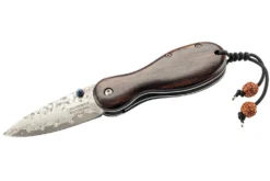 Couteau pliant Herbertz 591509 lame damassée et manche en bois de tagayasan 9cm + étui
