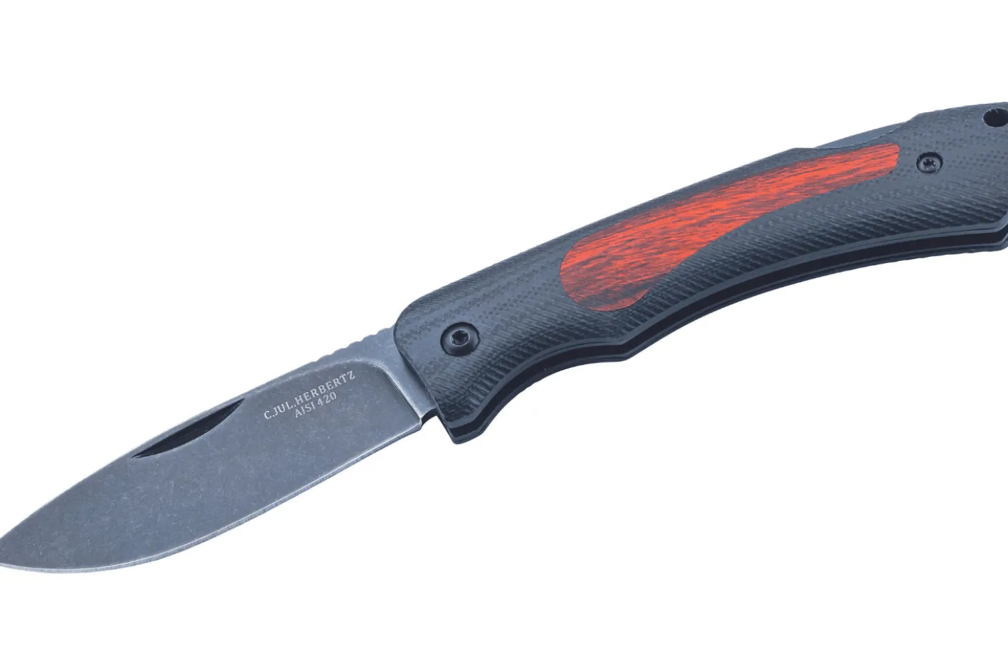 Couteau pliant Herbertz 599110 lame drop point manche en G10 bleu nuit/pakkawood 10cm