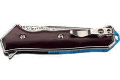 Couteau pliant Herbertz 594212 lame damassée et manche bois de santal 12,3cm