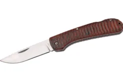 Couteau pliant Herbertz 569811 manche pakkawood strié 11,5cm + clip de poche