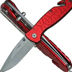 Couteau pliant Herbertz 200911 manche rouge 12cm + fonctions sécurité