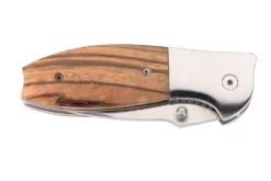 Couteau pliant Herbertz 579810 manche zebrawood avec mitres en acier inox 10cm