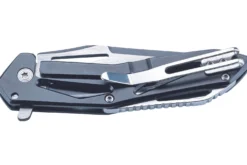 Couteau pliant Herbertz 596511 manche squelette en acier inoxydable noir 11cm