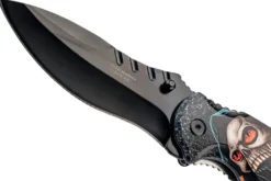 Couteau pliant Herbertz 595012 manche cranté en aluminium motif la grande faucheuse 12cm