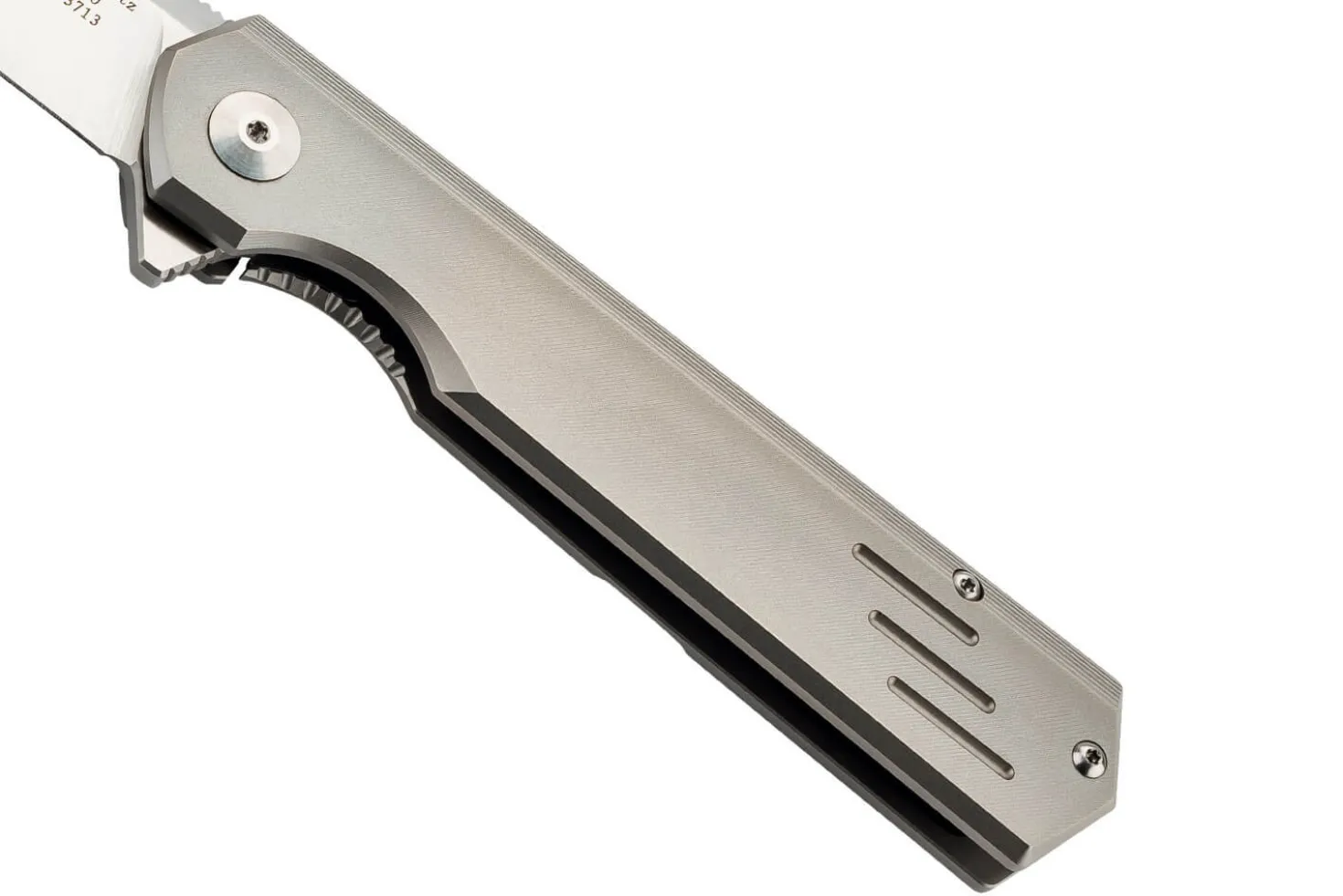 Couteau pliant Herbertz 203713 manche design fin et moderne en titane 12,2cm