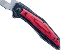 Couteau pliant Herbertz 596411 manche cranté à l'index en aluminium et pakkawood 11cm