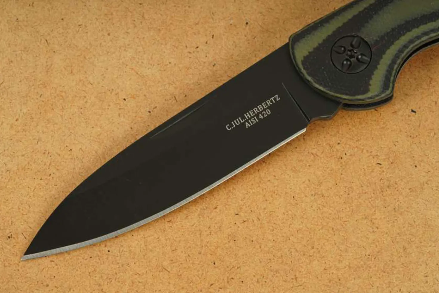 Couteau pliant Herbertz 598711 manche ergonomique G10 bicolore 10,5cm