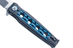 Couteau pliant Herbertz 597312 manche en fibre de carbone et aluminium percé 11,8cm