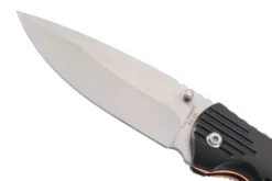 Couteau pliant Herbertz 568411 manche ajouré en alu noir / plaquette inox bronze 11,5cm