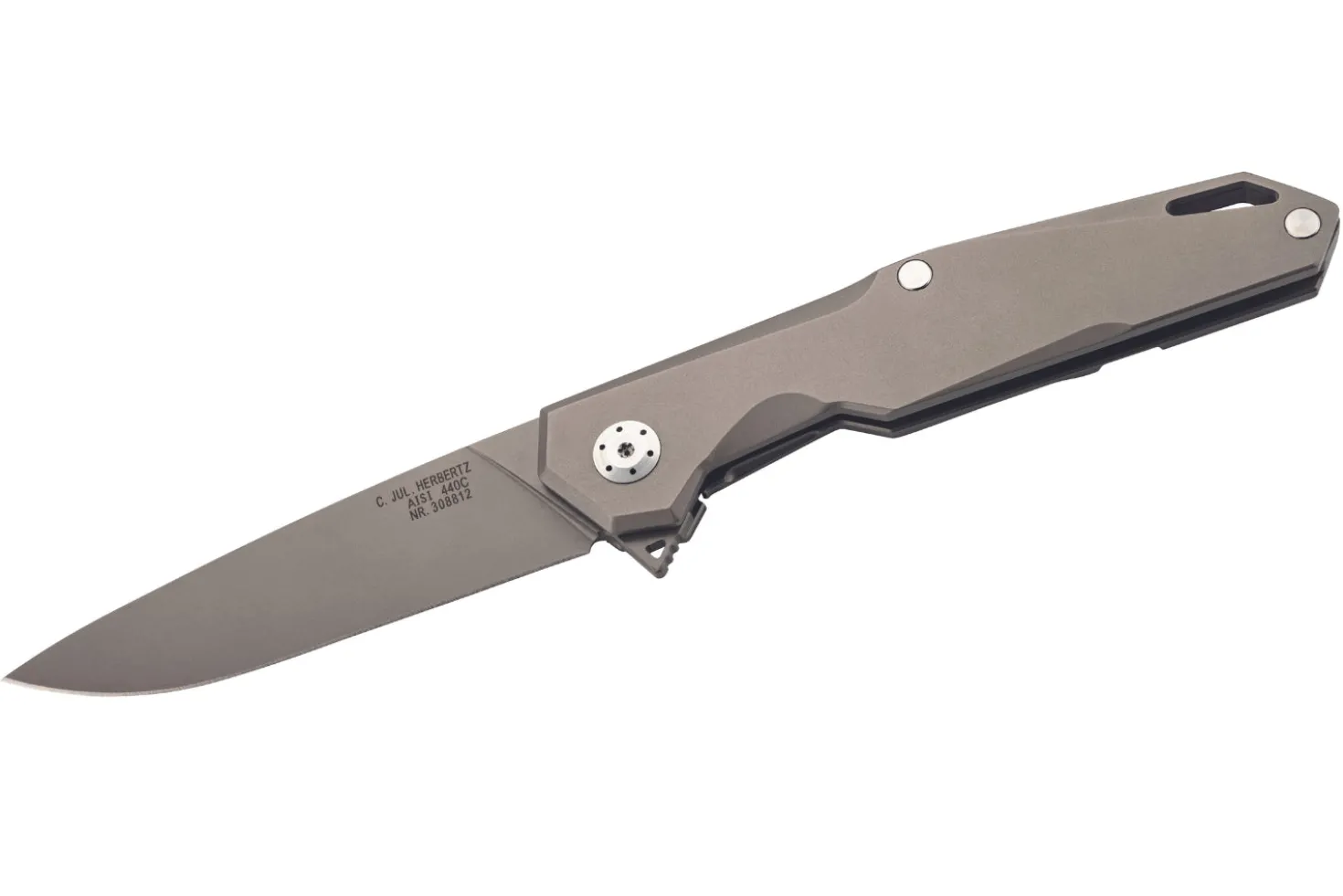 Couteau pliant Herbertz 308812 manche en titane gris 12cm