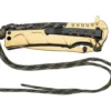 Couteau pliant Herbertz 567112 manche inox doré 12cm + lacet paracord