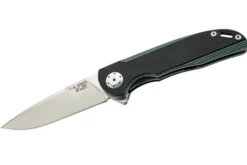 Couteau pliant Herbertz 308912 manche G10 texturé noir et vert 12cm et clip de poche