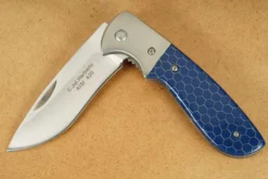 Couteau pliant Herbertz 597812 manche acier / résine synthétique bleue 11,5cm