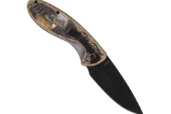 Couteau pliant Herbertz 533712 manche aluminium ornement cerf 3D 11,5cm