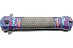 Couteau pliant Herbertz 590912 manche inox imprimé multicolore 11,5cm + étui