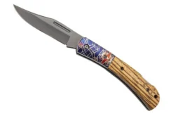 Couteau pliant Herbertz 595511 revêtement titane manche zebrawood à motif 11cm