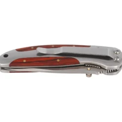 Couteau pliant Herbertz 256410 semi-denté manche inox/pakka 10cm