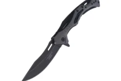 Couteau pliant Herbertz 592912 squelette blackwashed manche inox / alu 12cm