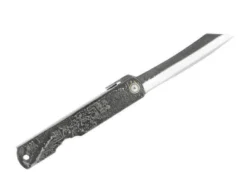 Couteau pliant Higonokami 2673 acier carbone manche gravé 10cm noir