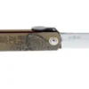 Couteau pliant Higonokami 2672 acier carbone manche gravé 10cm brun