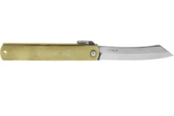 Couteau pliant Higonokami luxe 17 acier carbone manche laiton gravé 12cm