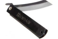 Couteau pliant Higonokami luxe 17.N acier carbone manche laiton noir 12cm