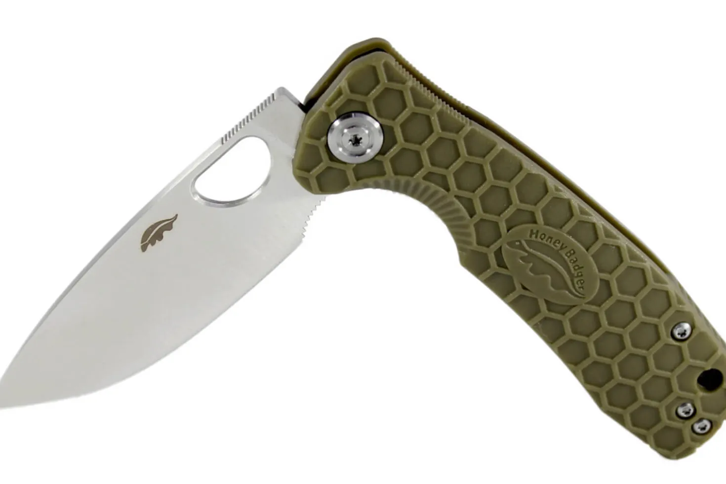Couteau pliant Honey Badger Flipper Small 01HO010 manche nylon / fibres de verre vert kaki 9,4cm