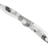 Couteau pliant K2 Elegance K2.24M manche inox décor monstera 11,5cm + étui suédine