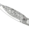Couteau pliant K2 Elegance K2.22M manche inox décor magnolia 11,5cm + étui suédine