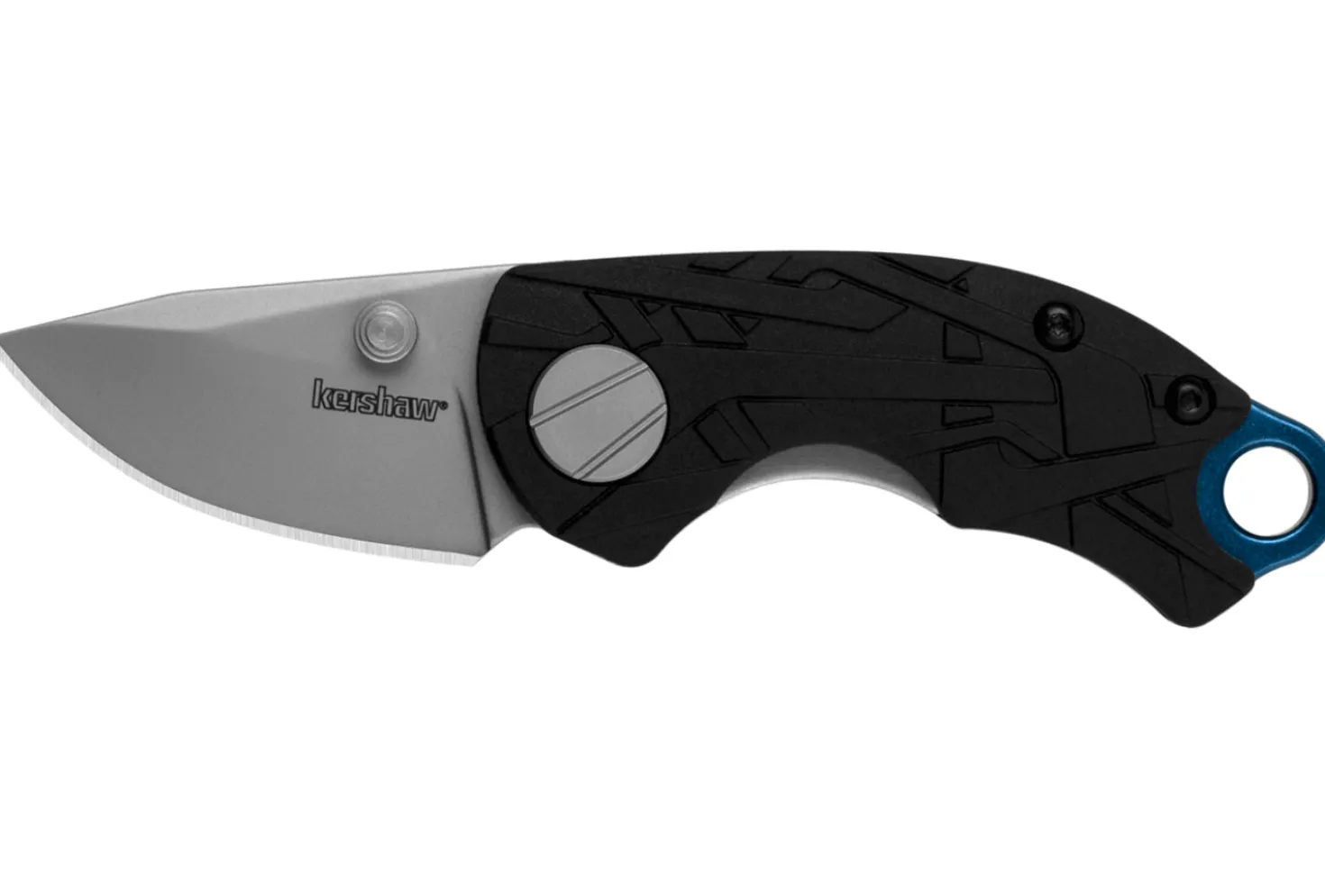 Couteau pliant Kershaw Aftereffect KS.1180 manche en nylon/fibre de verre noir motif angulaire 7,6cm