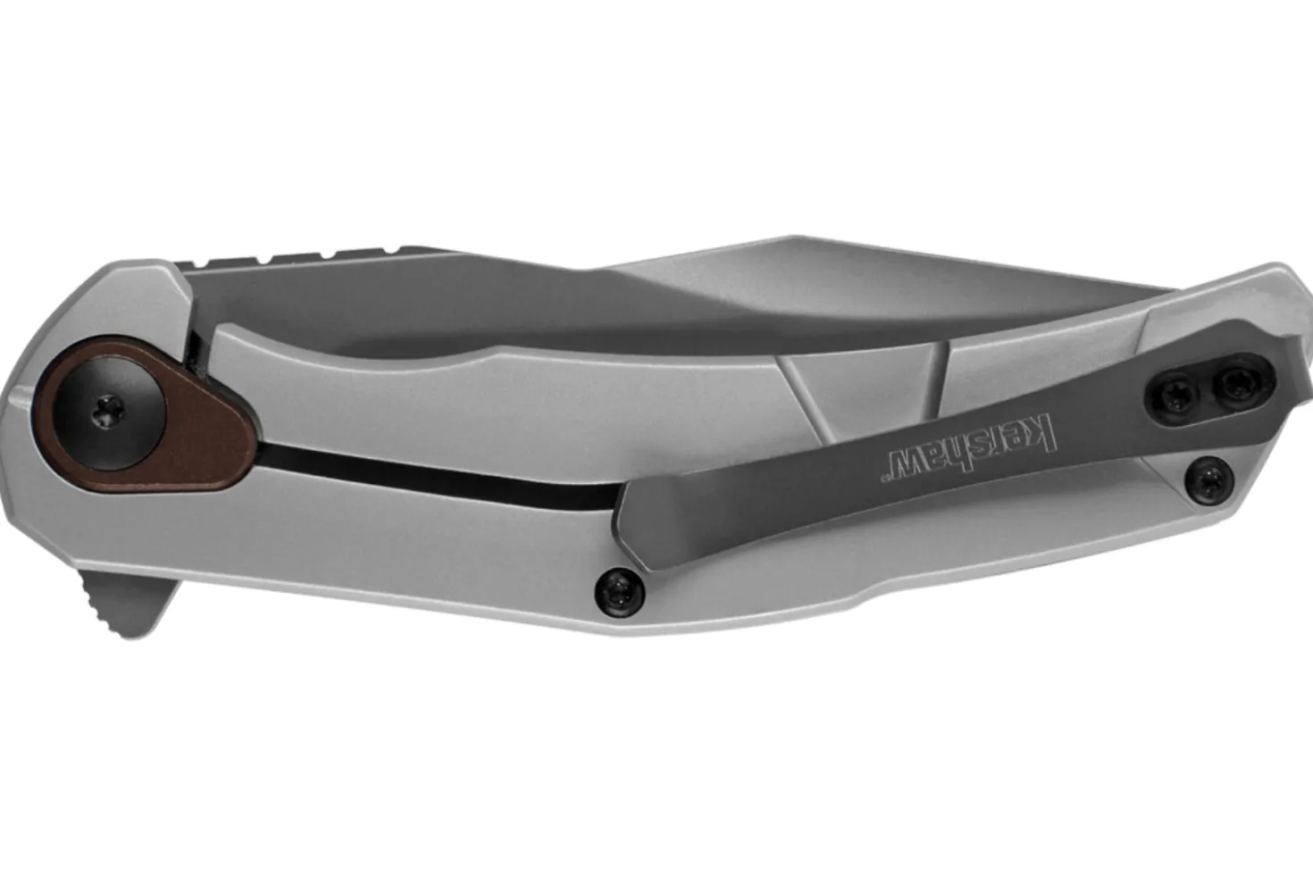 Couteau pliant Kershaw Believer KS.2070 manche en acier inox gris 10,7cm + clip de poche réversible