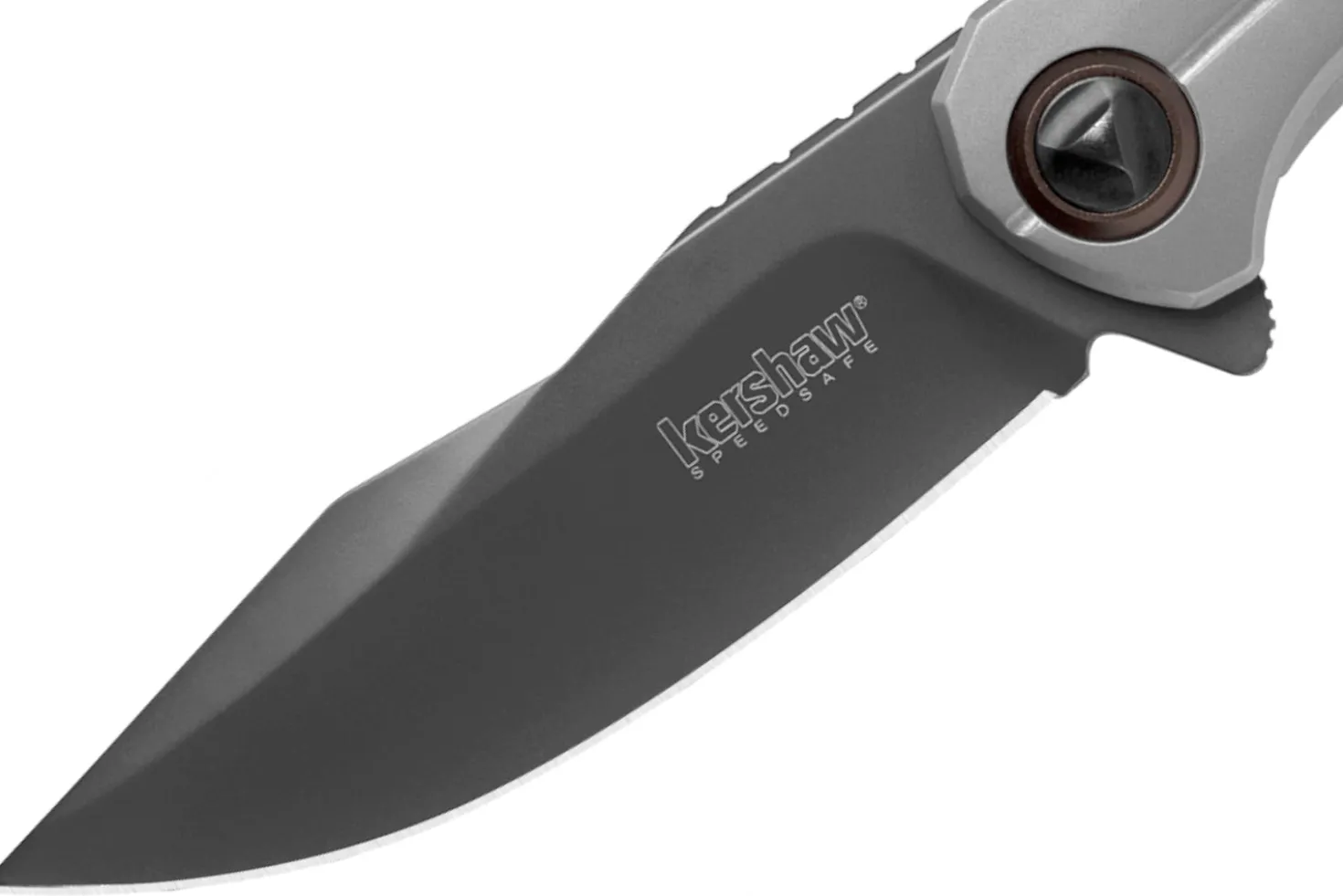 Couteau pliant Kershaw Believer KS.2070 manche en acier inox gris 10,7cm + clip de poche réversible