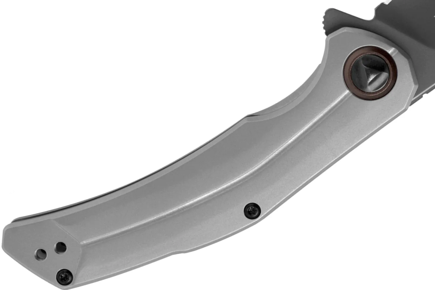 Couteau pliant Kershaw Believer KS.2070 manche en acier inox gris 10,7cm + clip de poche réversible