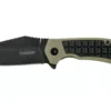 Couteau pliant Kershaw Faultline KS.8760 manche en nylon/fibres de verre surmoulé en caoutchouc vert 10,2cm