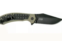 Couteau pliant Kershaw Faultline KS.8760 manche en nylon/fibres de verre surmoulé en caoutchouc vert 10,2cm